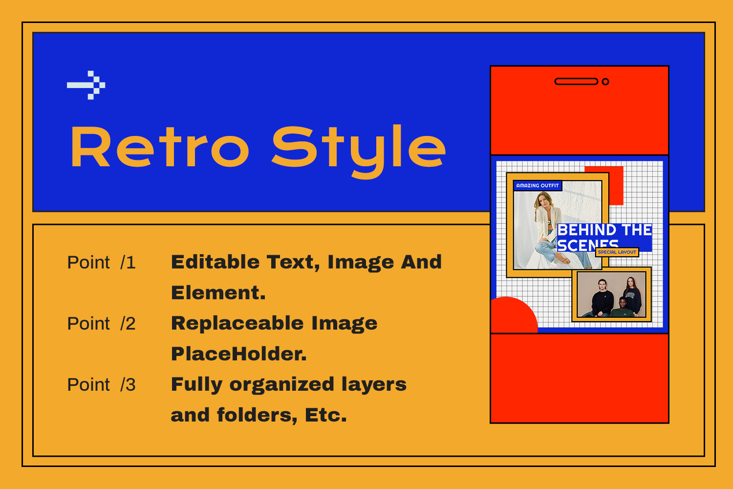 Linear 90's Instagram Template Linear 90's Instagram Template
