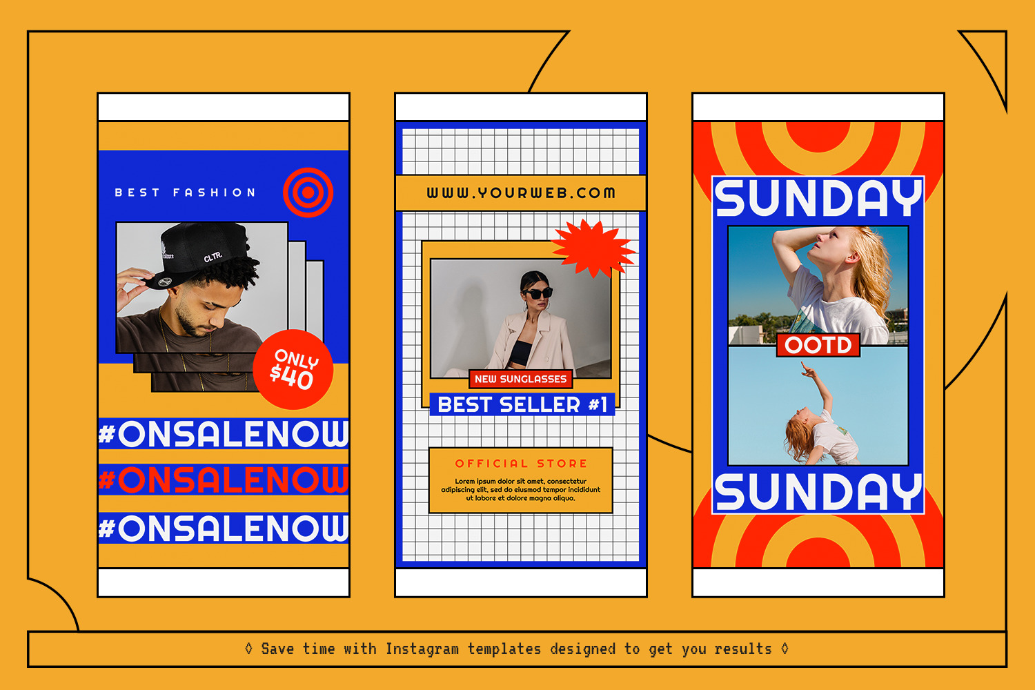 Linear 90's Instagram Template Linear 90's Instagram Template