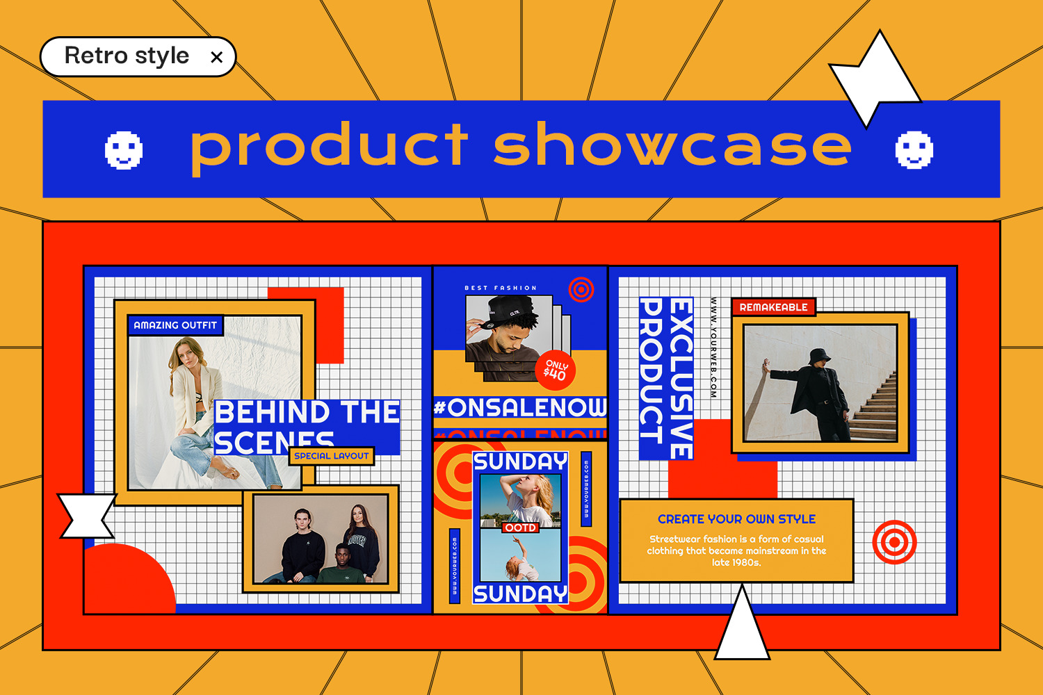 Linear 90's Instagram Template Linear 90's Instagram Template