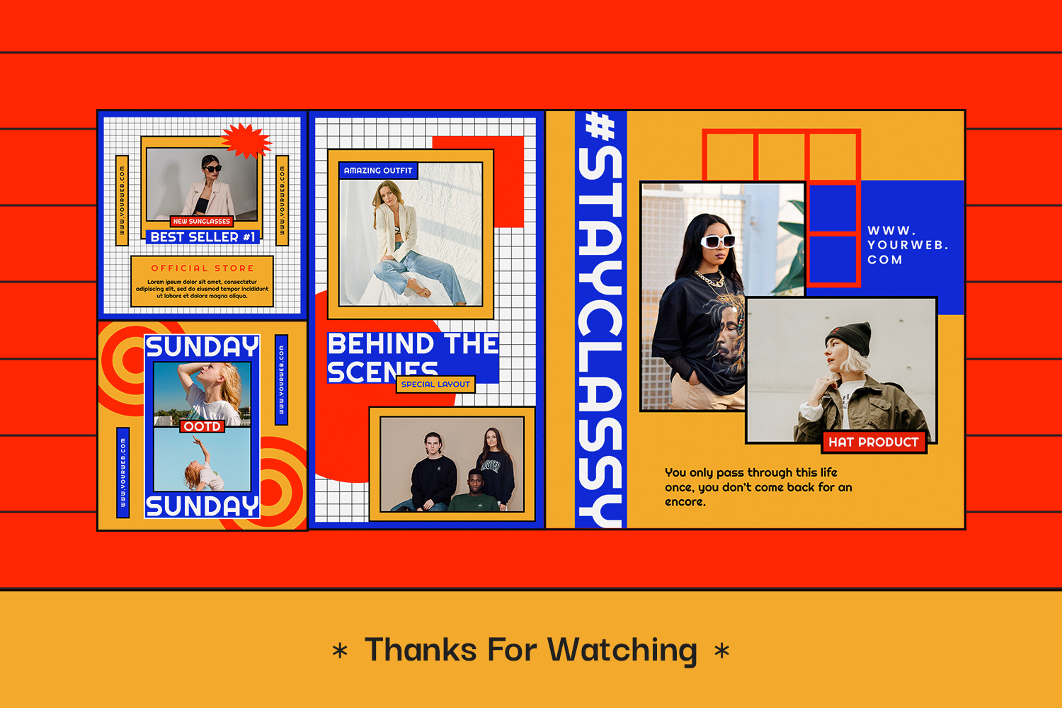 Linear 90's Instagram Template Linear 90's Instagram Template