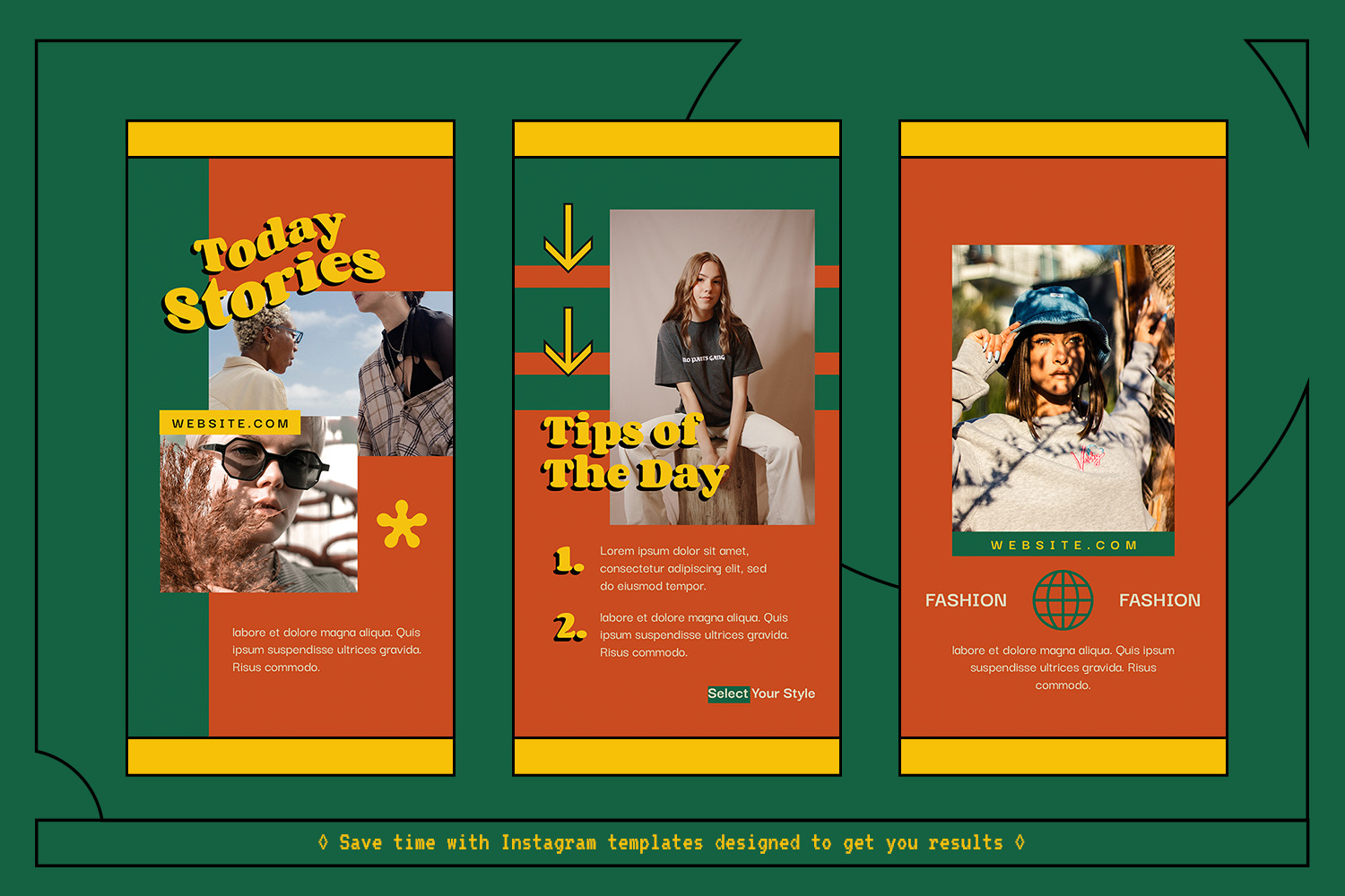 Horins Retro Style Instagram Templates Horins Retro Style Instagram Templates