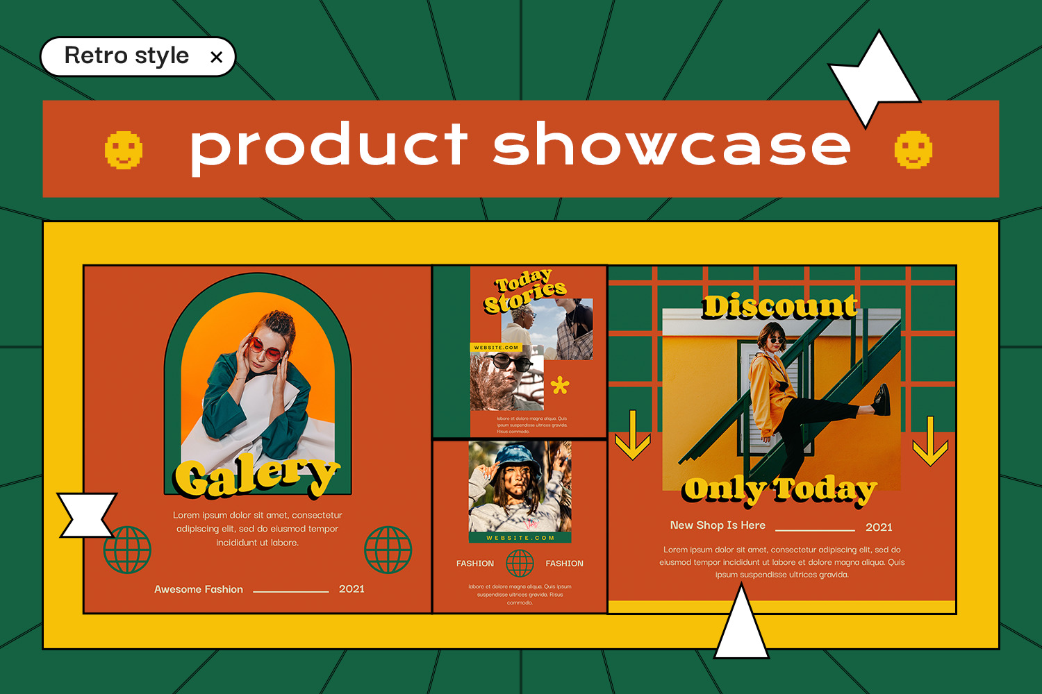 Horins Retro Style Instagram Templates Horins Retro Style Instagram Templates
