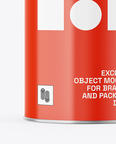 Glossy Tin Can Mockup