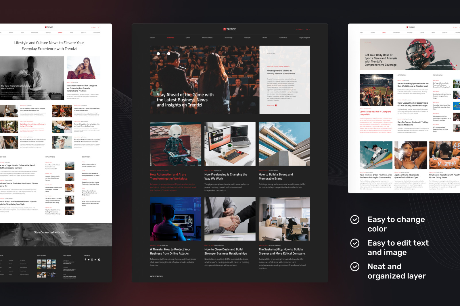 Trendzi – Clean Newspaper &amp; Magazine Website