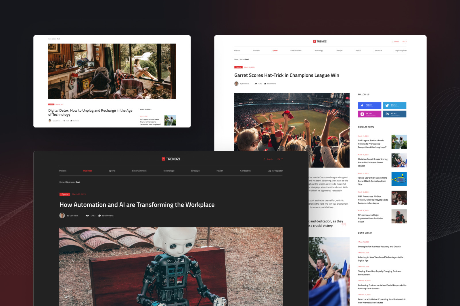 Trendzi – Clean Newspaper &amp; Magazine Website