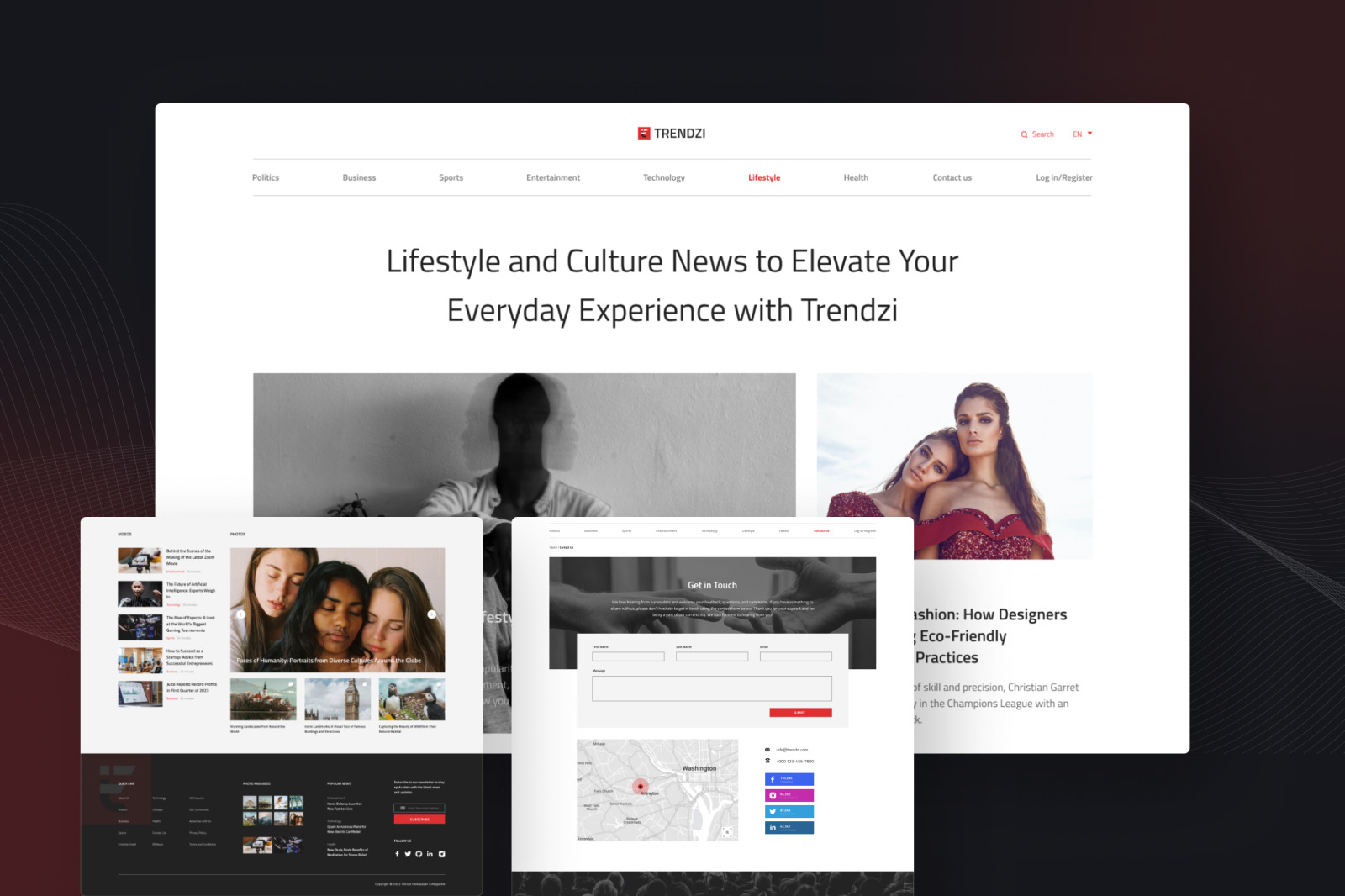 Trendzi – Clean Newspaper &amp; Magazine Website