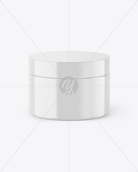 Glossy Cosmetic Jar Mockup