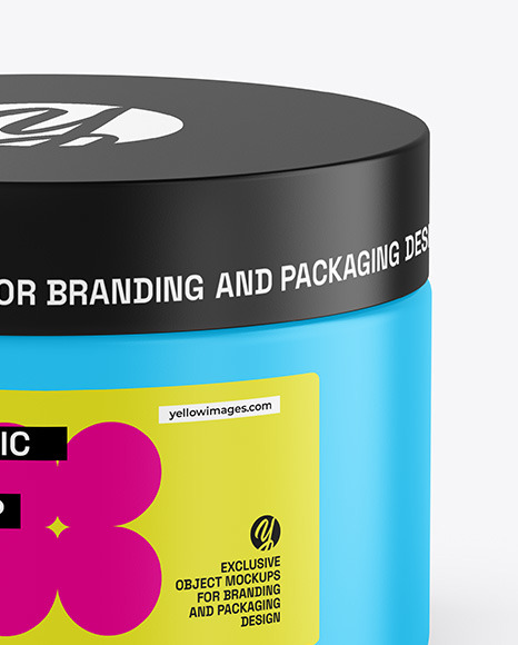 Matte Cosmetic Jar Mockup