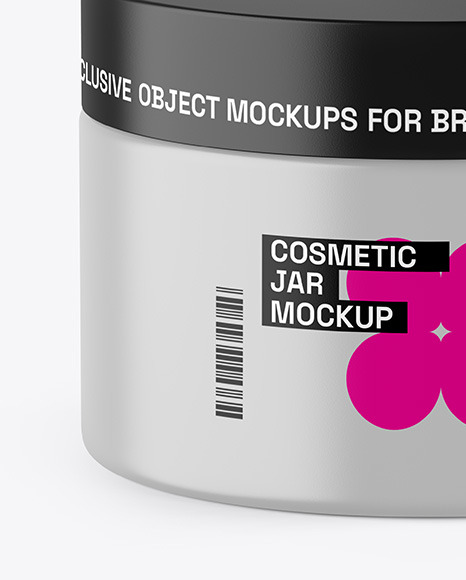 Matte Cosmetic Jar Mockup