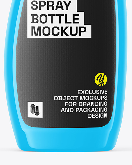 Glossy Spray Bottle Mockup