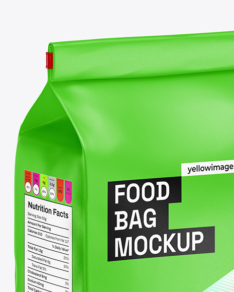 Matte Food Bag Mockup