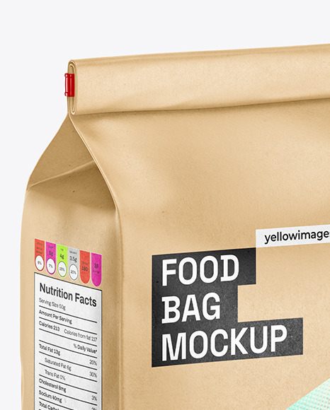 Kraft Food Bag Mockup