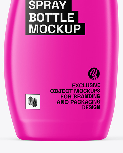 Matte Spray Bottle Mockup