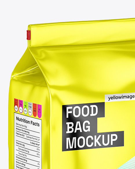 Metallic Food Bag Mockup