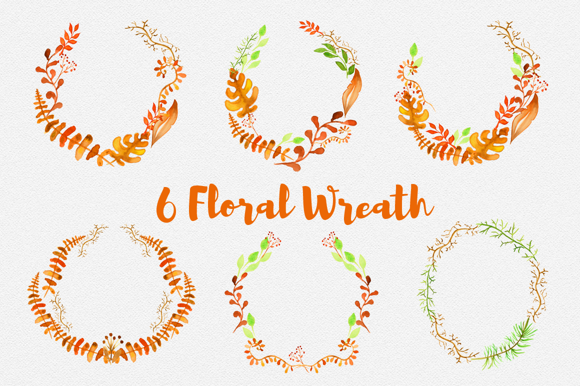 Fall Watercolor clipart Autumn