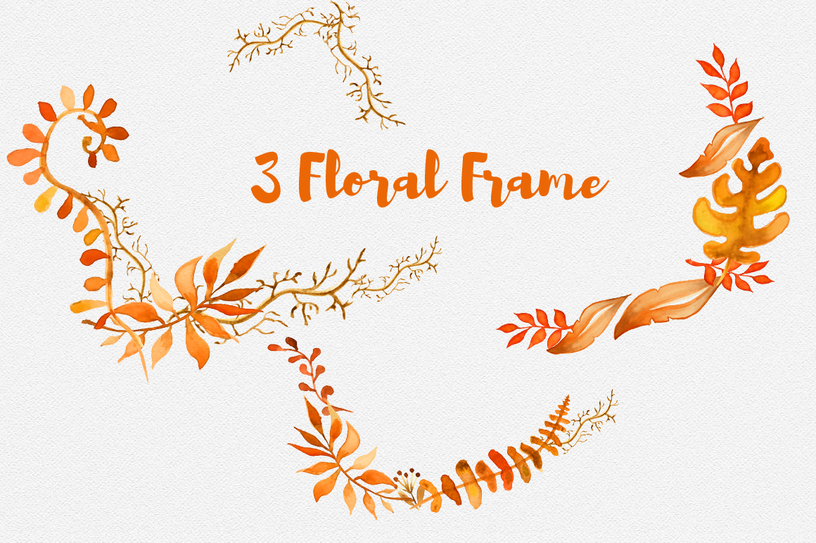 Fall Watercolor clipart Autumn Fall Watercolor clipart Autumn
