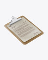 Carton Clipboard Mockup - Half Side View