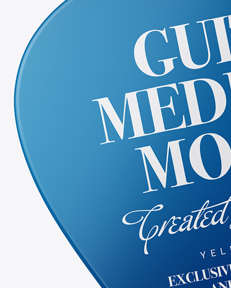 Guitar Mediator Mockup - Front View - Free Download Images High Quality