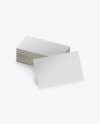 Stack of Glossy Business Cards Mockup