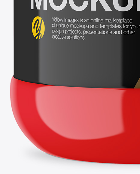 Glossy Protein Jar Mockup Glossy Protein Jar Mockup