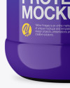 Glossy Protein Jar W/ Shrink Sleeve Mockup