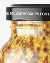 Clear Glass Jar with Wholegrain Mustard Mockup Clear Glass Jar with Wholegrain Mustard Mockup