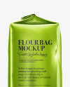 Metallic Flour Bag Mockup - Front & Side View