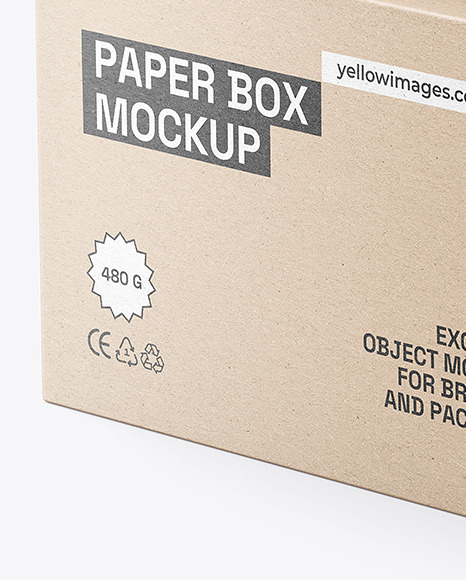 Kraft Paper Gift Box Mockup