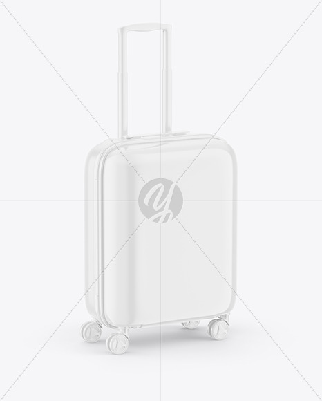 Glossy Travel Suitcase Mockup