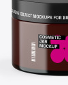 Amber Glass Cosmetic Jar Mockup