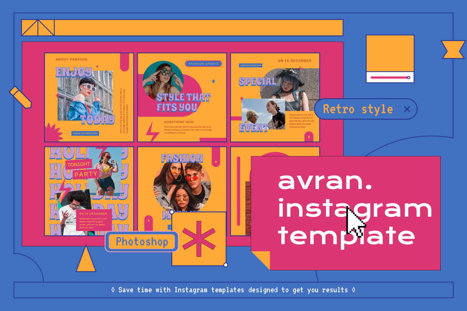 Avran 90&#039;s Instagram Template