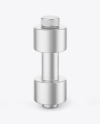 Metallized Dumbbell Bottle Mockup