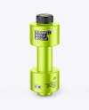 Metallized Dumbbell Bottle Mockup