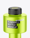 Metallized Dumbbell Bottle Mockup