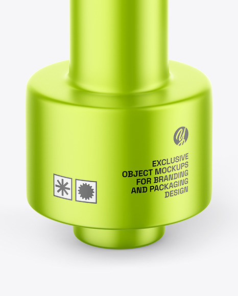 Metallized Dumbbell Bottle Mockup
