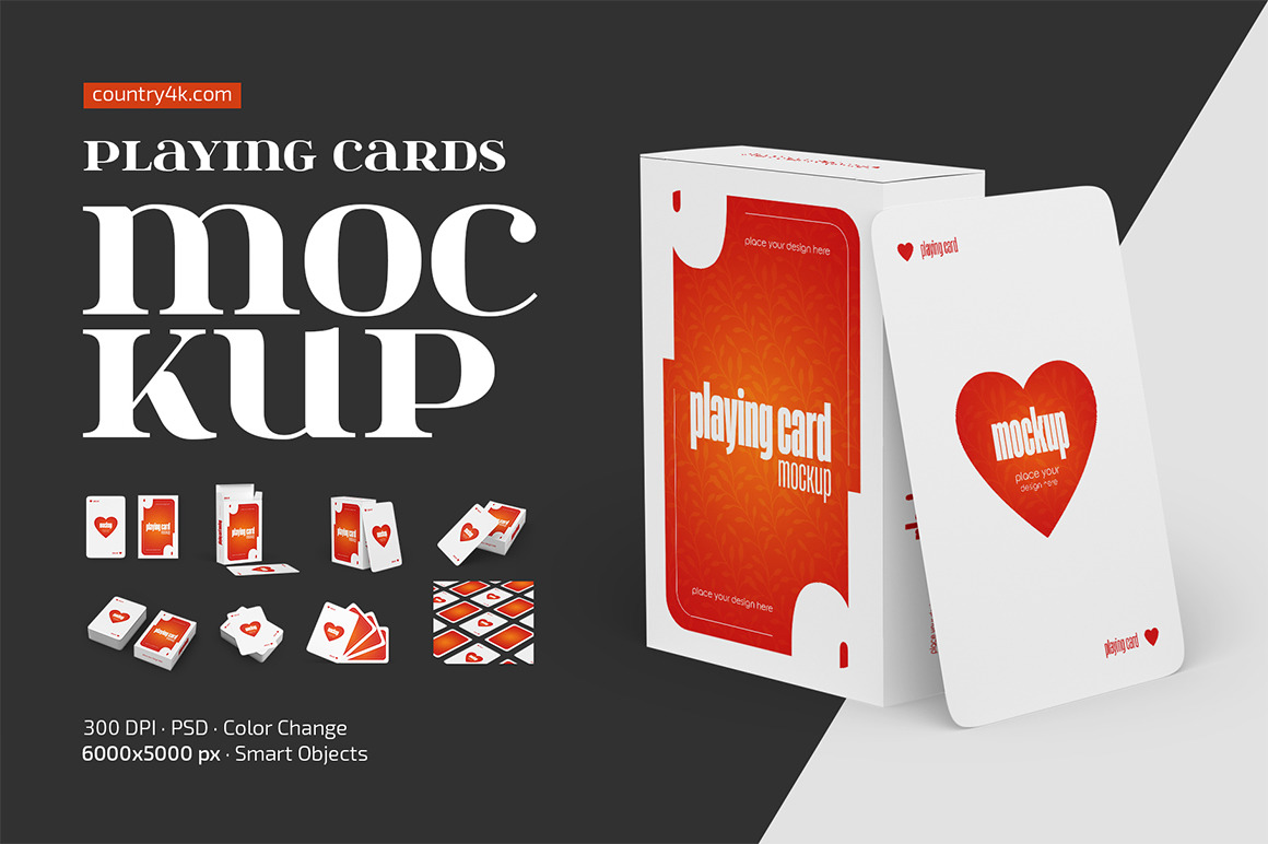 Playing Cards Mockup Set Playing Cards Mockup Set