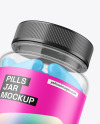 Clear Jar with Soft Gel Capsules Mockup