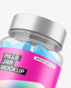 Clear Jar with Soft Gel Capsules Mockup