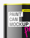 Glossy Paint Can Mockup