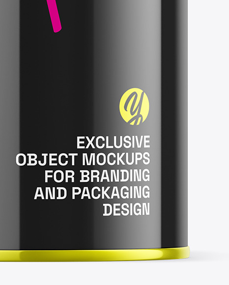 Glossy Paint Can Mockup