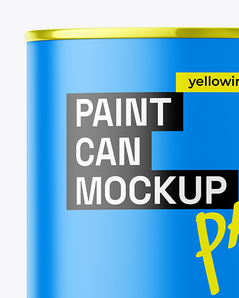 Matte Paint Can Mockup