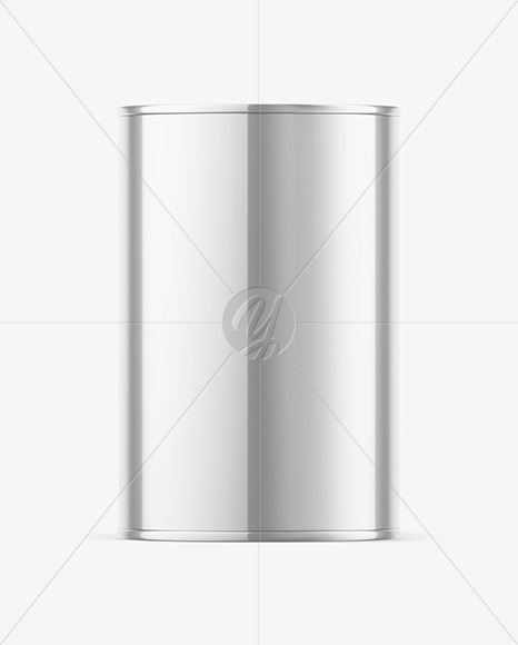 Glossy Metallic Paint Can Mockup