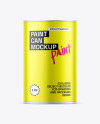 Matte Metallic Paint Can Mockup