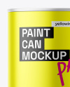 Matte Metallic Paint Can Mockup