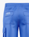 Cargo Shorts Mockup - Back View