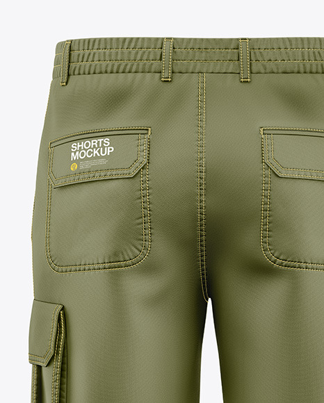 Cargo Shorts Mockup - Back View