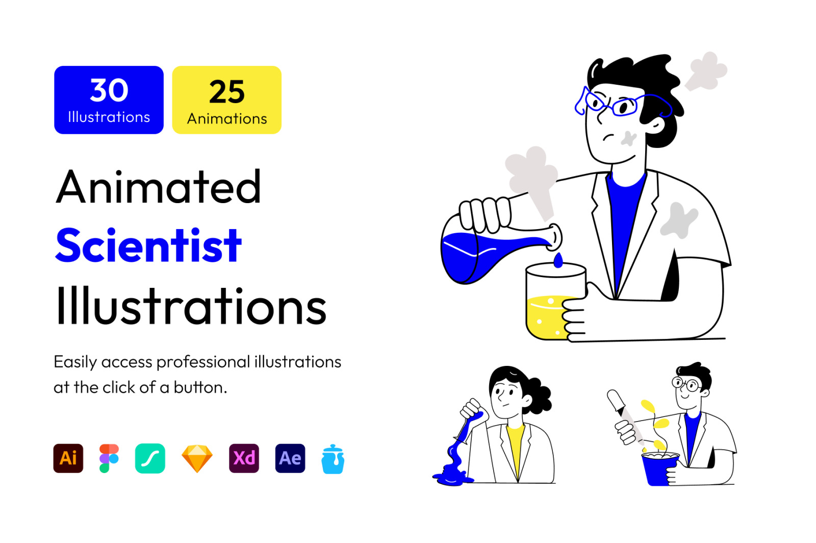 Animated Scientist Illustrations Animated Scientist Illustrations