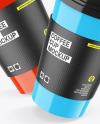 Two Glossy Coffee Cups Mockup