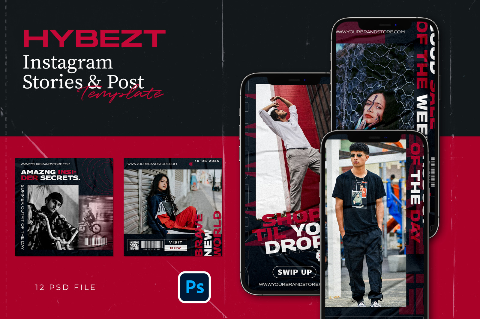 Modern Hype fashion design for Instagram template.