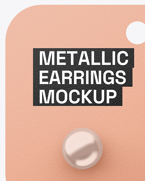 Metallic Earrings Mockup